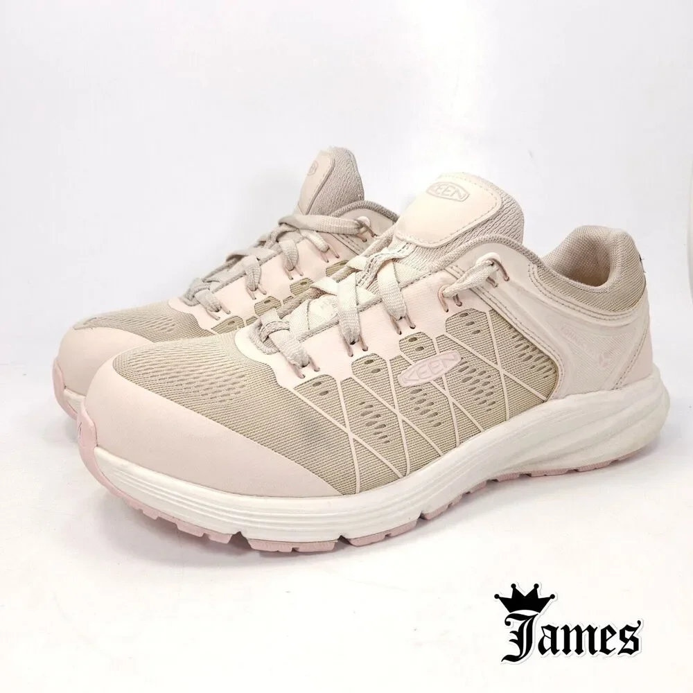 Keen Utility Outdoor Lace Up Steel Toe Shoe Womens Size 9.5 F2413-18 White Safet